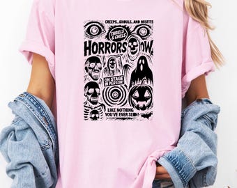 Comfort Colors® Vintage Horror Graphic Shirt | Retro Spooky Season Tee | Creepy Halloween T-Shirt | Horror Fan Gift
