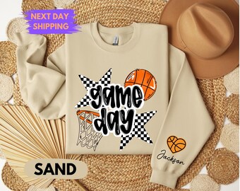 Game Day Basketball Sweatshirt, Basketball Mom Hoodie, Game Day Sweater, Basketball Shirt, Game day Apparel, School Spirit, Gameday Crewneck