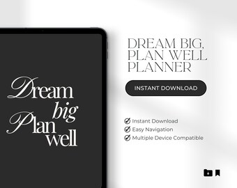 2026 Digital Daily Planner, Goal Setting and Lifestyle Planning, Hyperlinked Plan, Instant Download