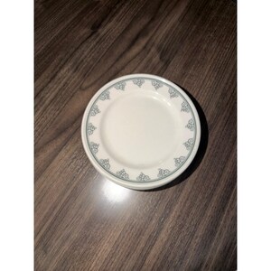Shenango China Anchor Hocking Green Scroll Bread Butter Plates Set of 5 USA