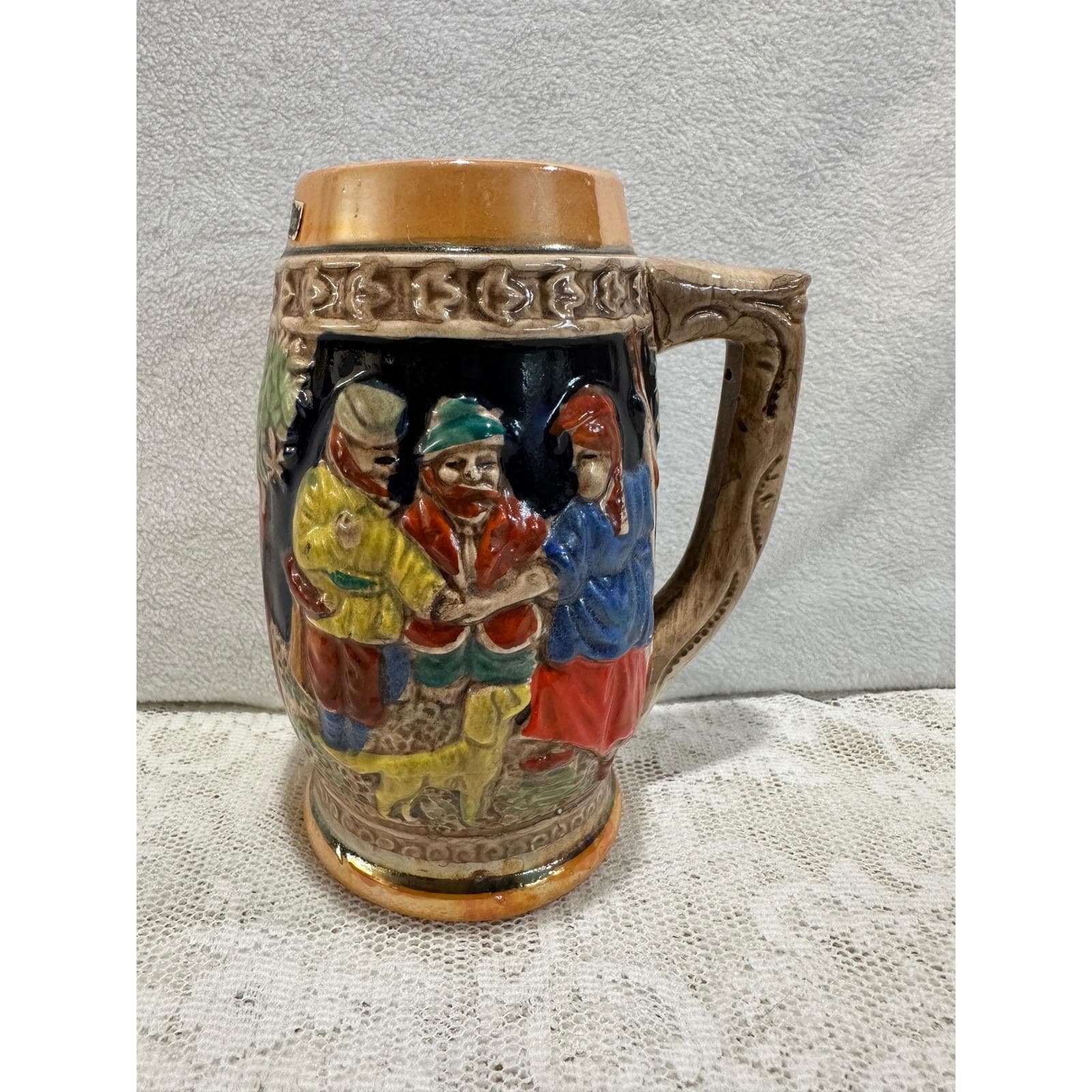 人形　GRUSS aus　Wien Vintage Ceramic Beer Stein 