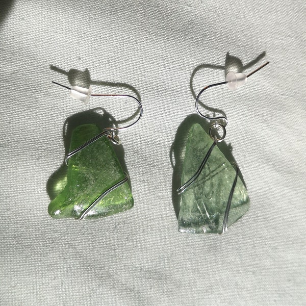 Boucles d'oreilles en verre poli vernis verre - Élégance artisanale