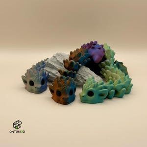 Dragón del Bosque Místico impreso en 3D, figura de dragón flexible y articulada, juguete antiestrés que cambia de color, decoración de fantasía, regalo para coleccionistas.