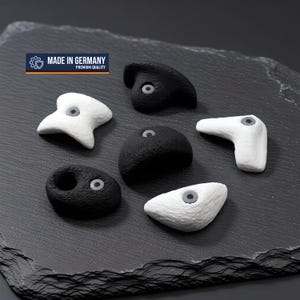 Imán para nevera con diseño de presa de escalada | Set en blanco y negro de 6/12/18/24 unidades | Regalo para escaladores | Impresión 3D