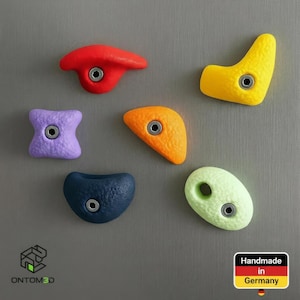 Bouldering Magnete – Mini Klettergriffe Kühlschrankmagnete für Kletterer, 3D Druck, 6er/12er/18er24er Set, Geschenkidee, Farbenmix, Deko