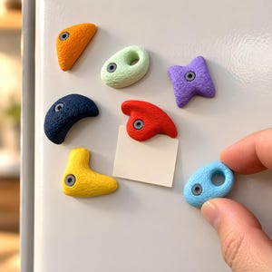 Climbing Hold Magnets Mix | Bouldering Gift Set | Mini Fridge Magnets 3D Print | Climbing Decor Boulder Gadget | Gifts for Climbers