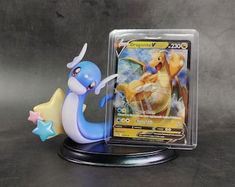 3D-geprinte Dratini Pokemon-kaarthouder - Leuke Pokemon-figuur Dragonite-evoluties