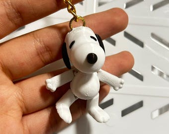 Cute Snoopy Articulated keychain | 3D Printed Snoopy keychain | Kawaii Snoopy Lover Gift