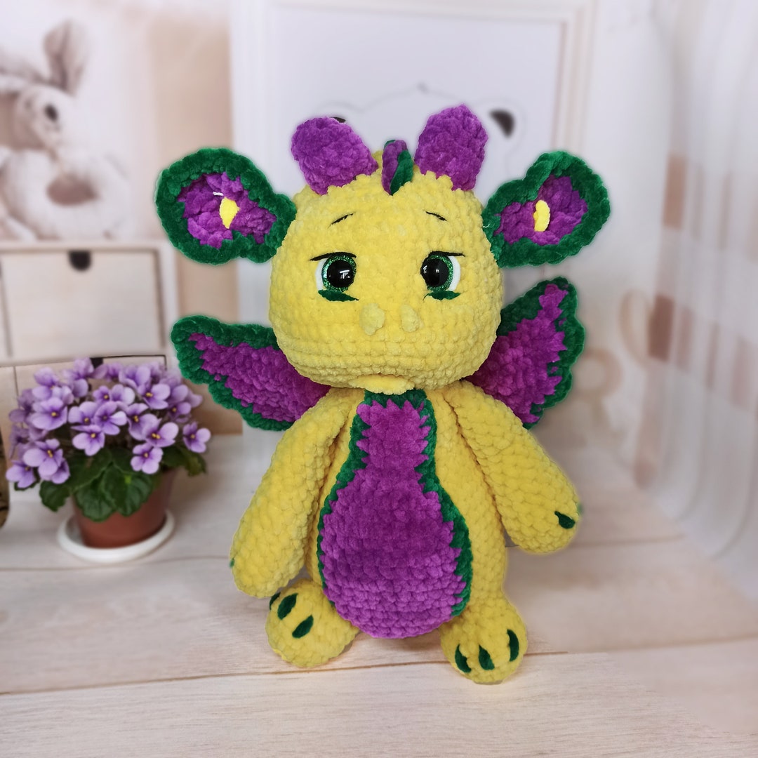 Lila Axolotl Häkelspielzeug - Süßes Kuscheltier Für Emotionale Unterstützung