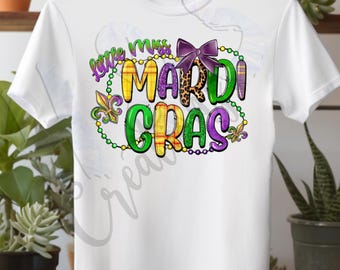 Little Miss Mardi Gras PNG, New Orleans Carnival (Digital Download)