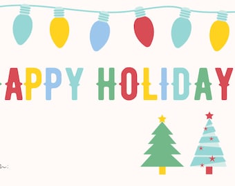 Happy Holidays Printable Gift Tag