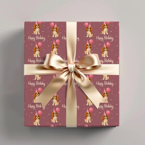 Dog Birthday Gift Wrap, Cavalier King Charles Wrapping Paper, Dog Birthday, Best Friend Gift, Spaniel