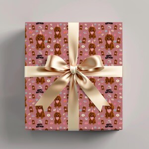 Birthday Gift Wrap, Cavalier King Charles Wrapping Paper,Dog Birthday, Best Friend Gift, Spaniel