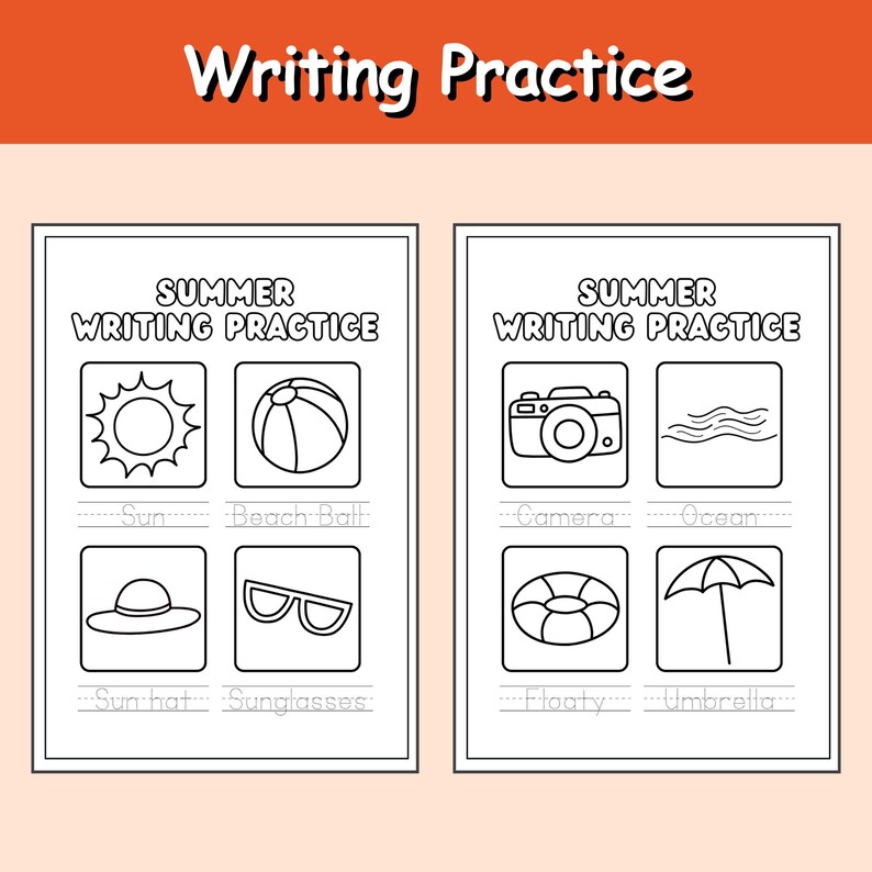 Summer Activity Bundle for Kids Printable 65 Pages Preschool Worksheets ...