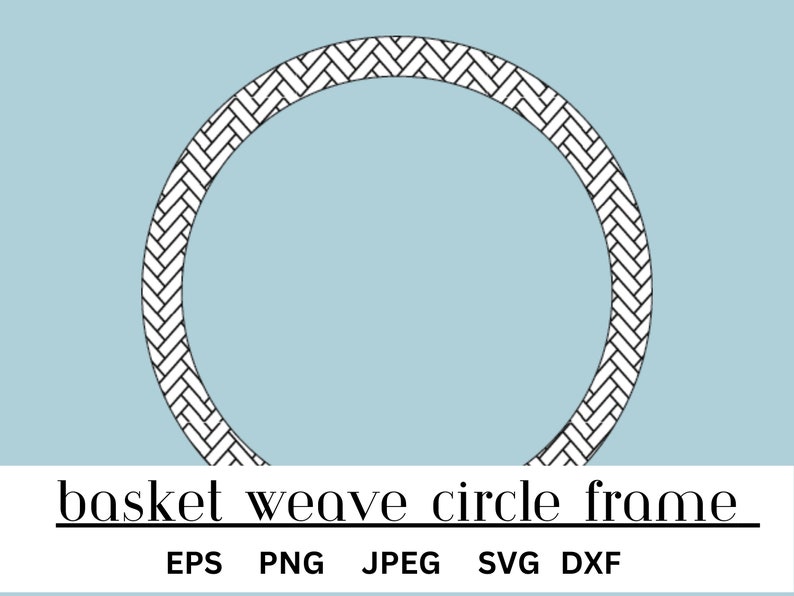 Basket Weave Circle Frame Svg, Seamless Basket Weave Tile Svg Png Jpg ...