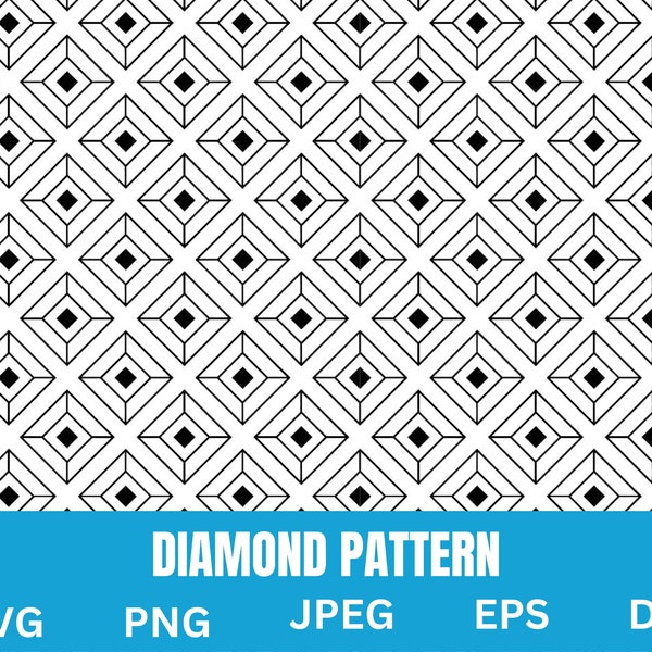 Diamond Pattern Svg Seamless Zigzag Pattern svg Chevron Svg, Geometric pattern svg png jpg eps dxf Cut File Cricut  Vector digital download