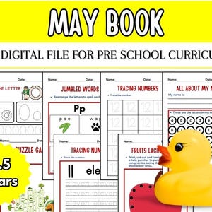 May Pre-K Curriculum, Preschool Curriculum, May Learning Packet, Preschool Lesson Plans, May Preschool Workbook, Pre K Lesson Plans