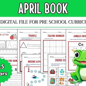 April Preschool Curriculum, Pre-K Learning Packet, Lesson Plans Holiday, Preschool Workbook. Pre K Worksheets, Preschool Homeschooling