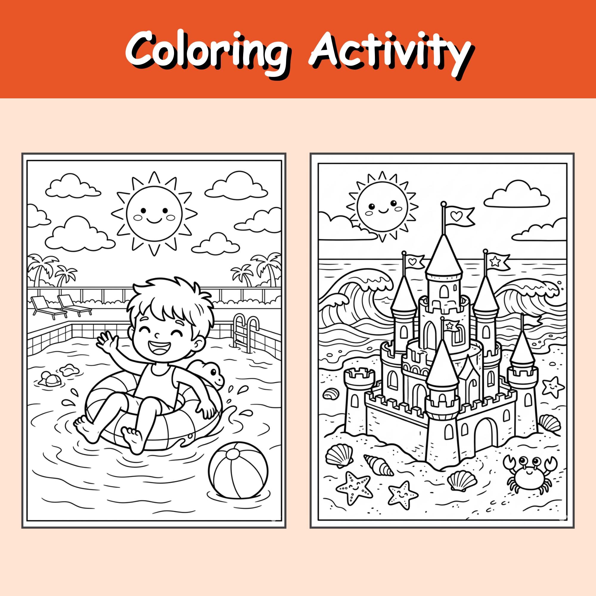 Summer Activity Bundle for Kids Printable 65 Pages Preschool Worksheets ...