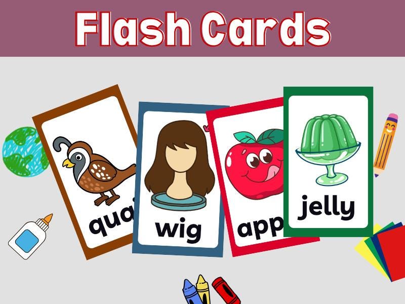 26 Printable Flashcards for Toddlers | Educational Activity Cards