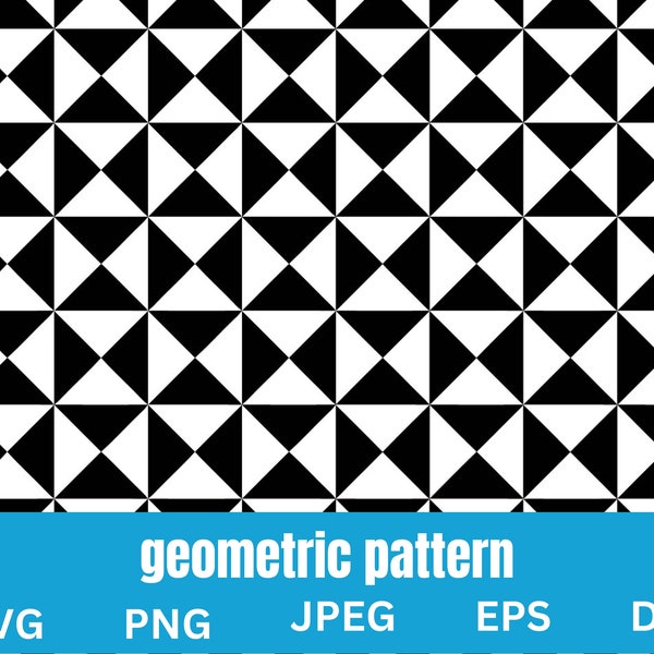 Black and white pattern svg Seamless  pattern svg  Triangle pattern svg Geometric ethnic pattern svg png jpg eps dxf file instant download