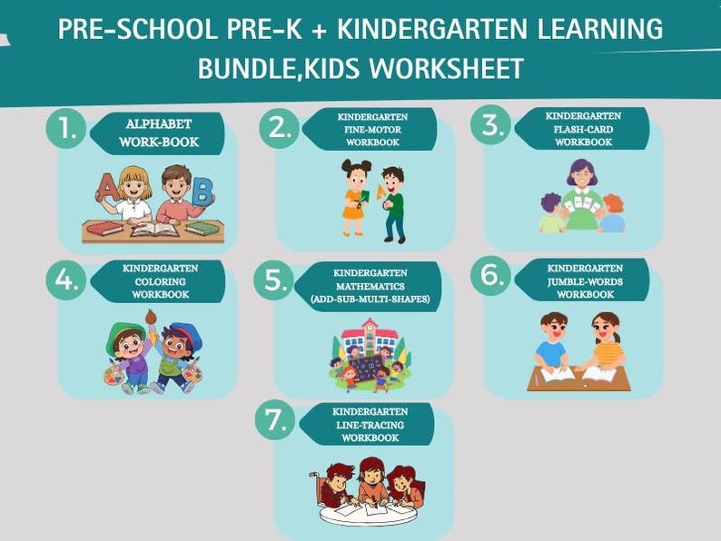 Helårskurspaket för förskola, Förskolepaket för skolstart, Utskrivbara arbetsblad för förskola, Lektionsplaneringar för åldrarna 2,5 bild 6