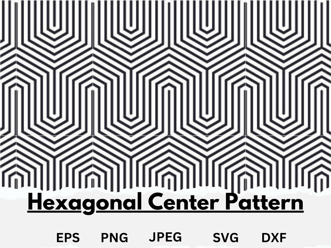 Monochrome Svg Hexagonal Center Pattern Svg Png ,jpg Eps Dxf Cut File ...