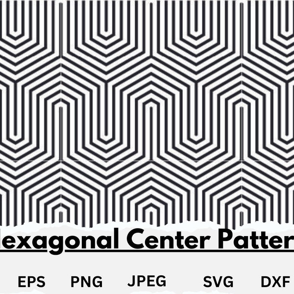 Monochrome svg hexagonal center pattern svg png ,jpg eps dxf cut file  Silhouette cricut  Fence Shape Herringbone Texture Vector download