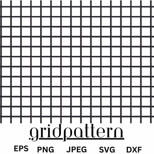 Seamless Grid Pattern Svg , Grid Square Pattern Svg , Grid Geometric Background Svg ,png ,jpg ,eps , dxf Files for Cricut , Digital Download