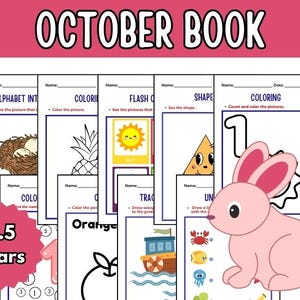 October Preschool Curriculum and Preschool Learning Packet | October Workbook and Lesson Plans | Preschool Printables | Curriculum for Pre-K