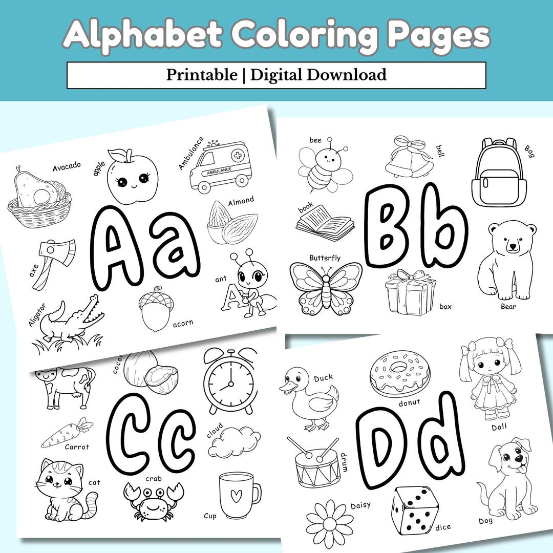 Alphabet Coloring Pages, Preschool Coloring Pages, Preschool Activity ...
