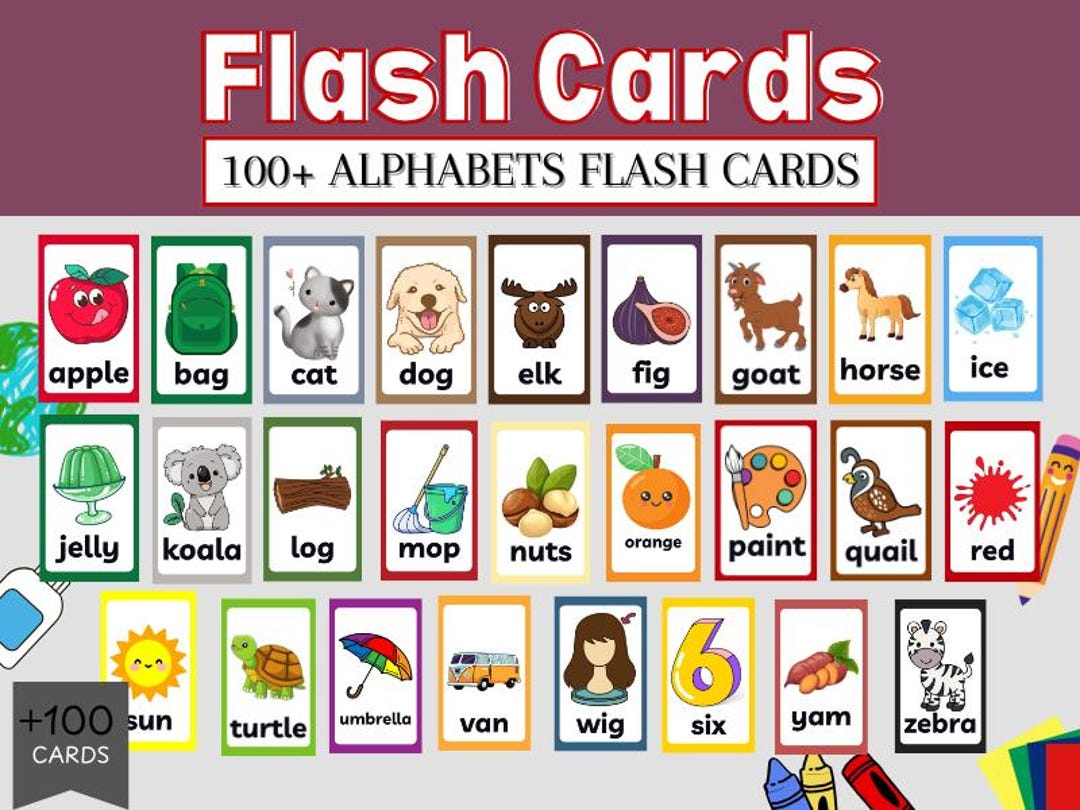 26 Printable Flashcards for Toddlers | Educational Activity Cards