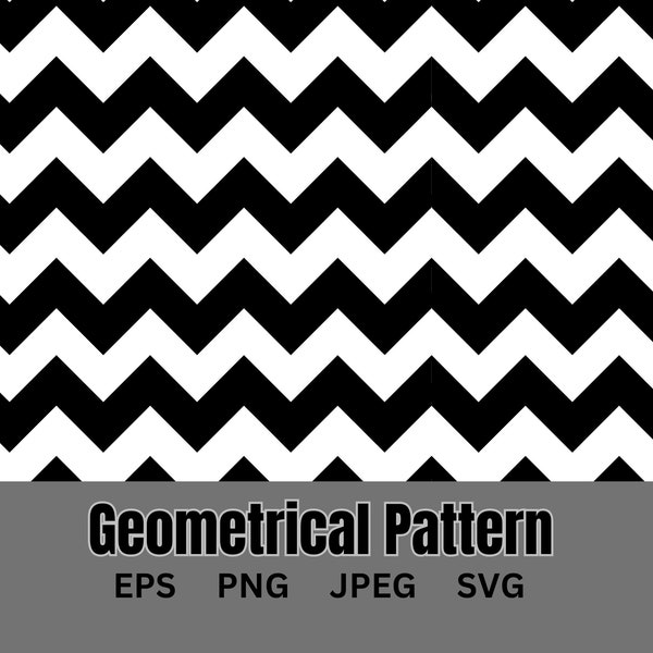 Seamless Chevron Pattern SVG Files |Monochrome Chevron Pattern Cut Files | Chevron Pattern SVG Vector Files |Zig zag Pattern Vector