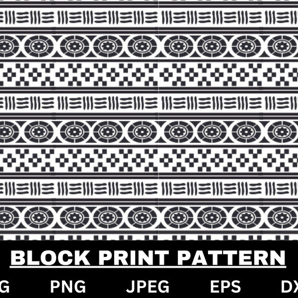 Block Print Pattern svg  Seamless  Tribal Pattern Svg  Aztec Pattern svg  Digital Background svg png jpg eps dxf Cut File Cricut download