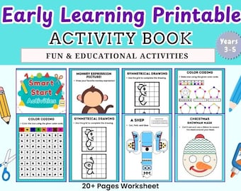 Fun Activities Printable Matching Worksheets | Match the Picture | Preschool Kindergarten Activity | Busy Book Educational Pages
