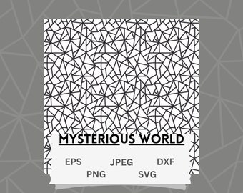 Mysterious Puzzle Template SVG Files, Irregular Puzzle Svg, Puzzle Cut Template, Laser Cut File, Puzzle Laser Cut File, Cricut Puzzle Svg