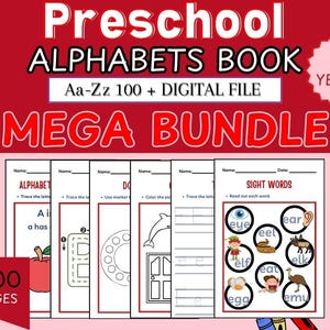 Cahier de l'alphabet chargé, Lettre de la semaine, feuilles de travail à imprimer, cartable d'apprentissage, programme d'études préscolaire, activités de recherche pour les tout-petits, maternelle
