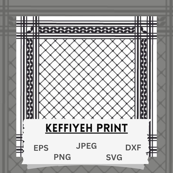 Palestine Keffiyeh Cricut png, Kufeya scarf cricut designs cut file, Keffiyeh Digital Clipart, Keffiyehs Clipart Bundle