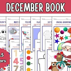 December Activity Book for Kids: Fun Preschool Learning (PDF)