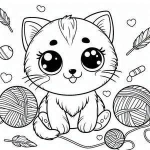 Cute Cat Coloring Pages for Kids 4 Printable Kitten Coloring Sheets Fun Animal Coloring Book Instant Download 1 PDF