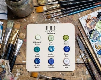 Handmade Metallic Watercolor Paint Dot Card Tester