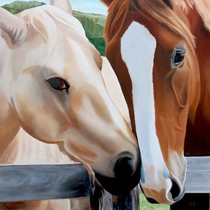 Custom Oil Horse Portrait Painting from Photo, Custom Animal Portrait, Pet Painting Commission, Anniversary Gift Original Oil Horse Portrait