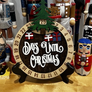 Christmas Tree Days until Christmas Sign