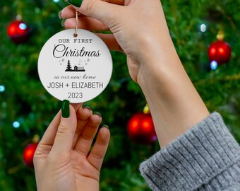 Custom Ornament, First Christmas in New Home, New Home ornament, Cute Personalized Christmas Ornament, Personalized Housewarming gift