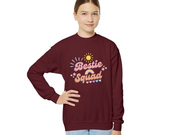 Youth crewneck bestie squad sweatshirt, sweater for best friend, gift for bestie