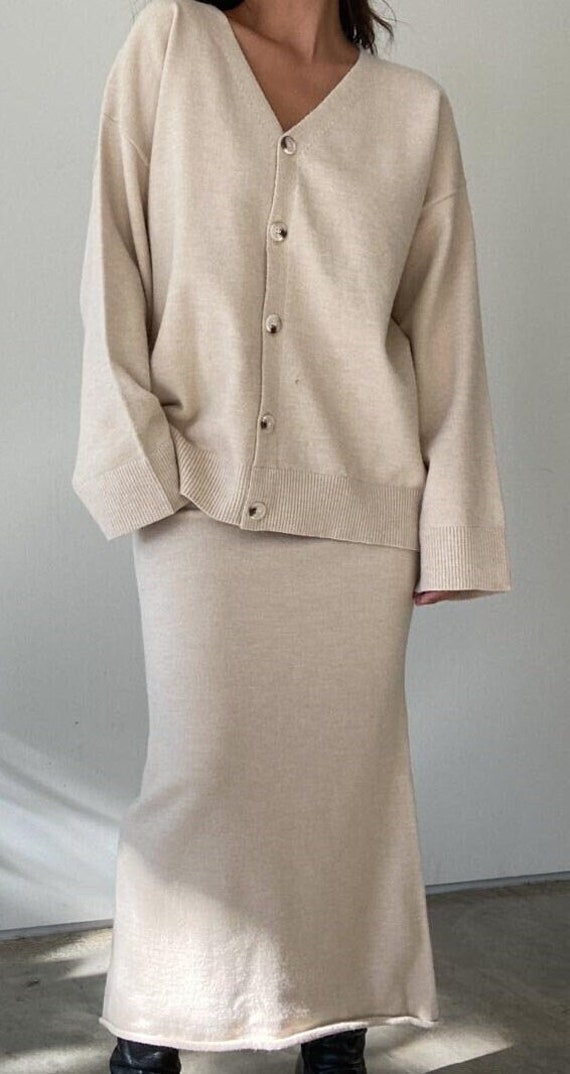 Cozy Lounge Outfit Cardigan and Skirt Set Cute Loungewear Skirt and Sweater Set Two Piece Cardigan and Skirt Knit Button Down Skirt Etsy UK