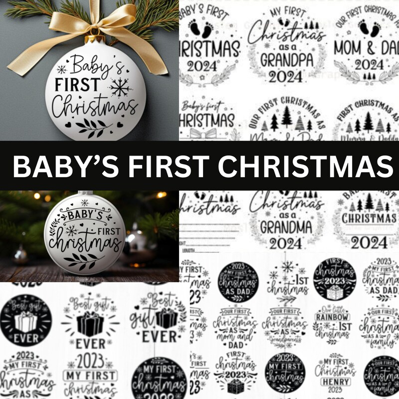 Babys First Christmas Svg - Etsy