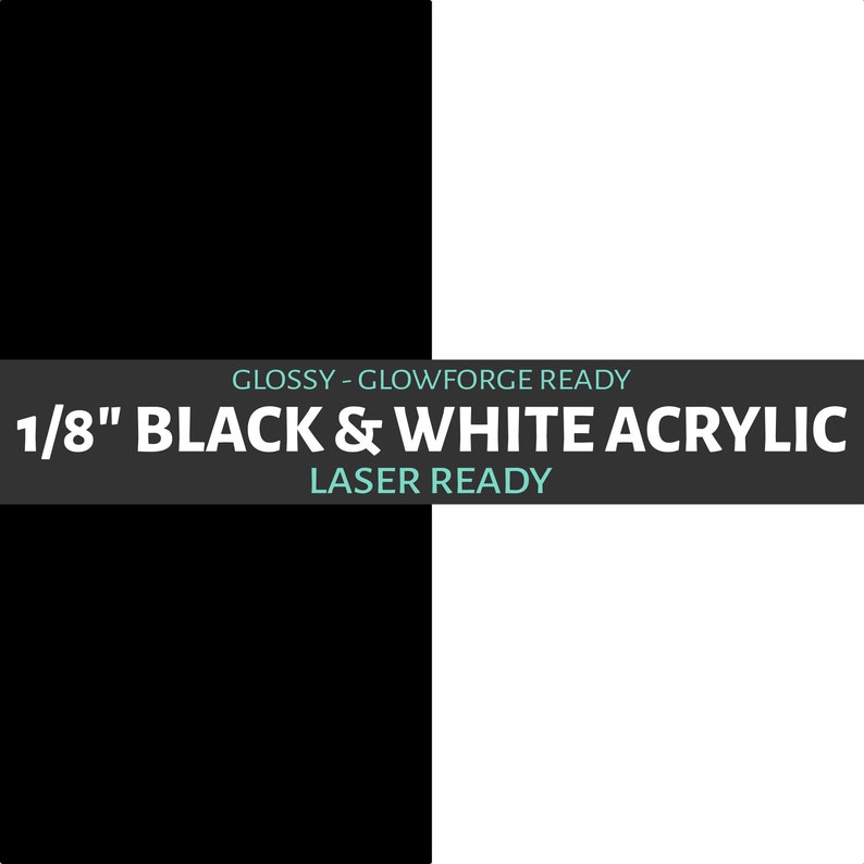 1/8 Black/white/clear Acrylic Sheet, Ready Plexiglass, Laser
