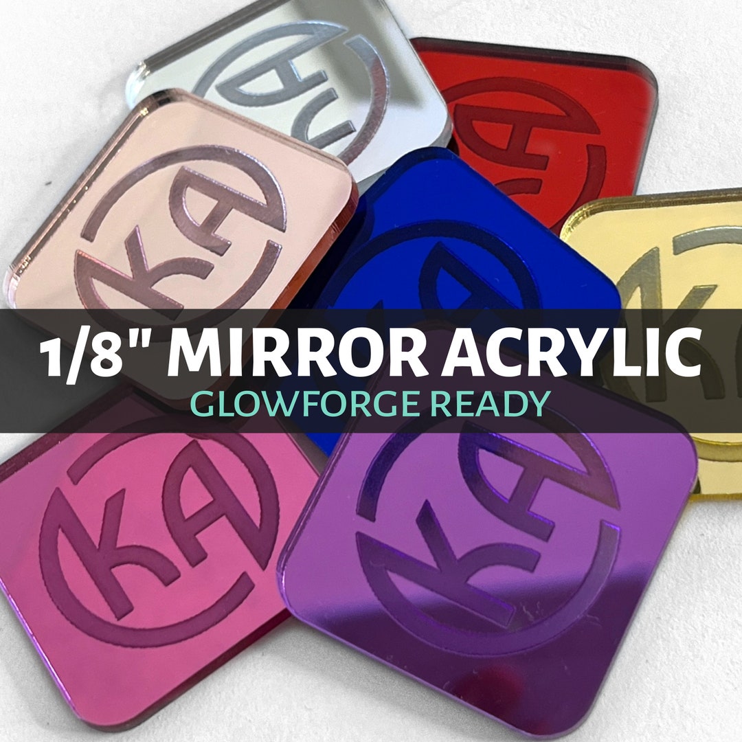 1/8 Mirror Acrylic Sheet, Ready Plexiglass, Laser Acrylic, Mirror Colored Acrylic, 3mm