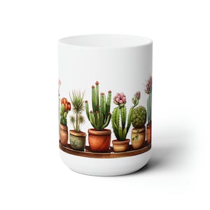 Colorful Cactus Lineup Mug